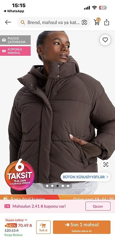 yağış geyimi: Qadınlar üçün qısa puff kürk – tünd qəhvəyi - Model: qısa kəsimli — 1
