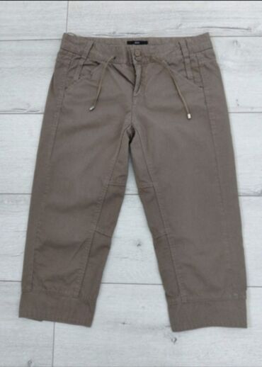 ledzend pantalone: M (EU 38), Cotton, color - Brown, Single-colored