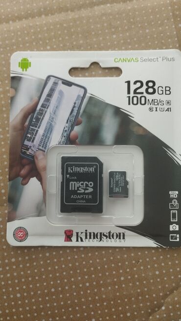 карты памяти apacer для телефонов: MicrSD Kingston 128Gb. Новая, в упаковке. Для регистраторов, телефонов