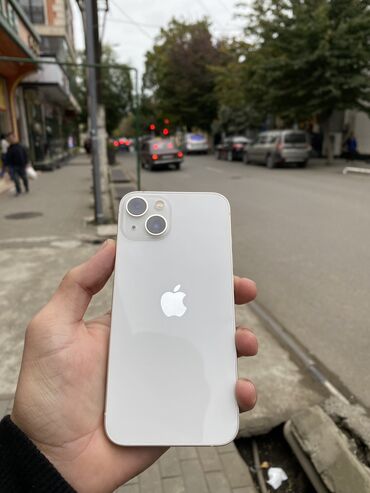 дубайский iphone: IPhone 13, 128 GB, Starlight, Zəmanət, Simsiz şarj, Face ID