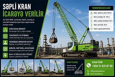 60 tonluq sepli kran icarəyə verilir. Kran tikinti və infrastruktur lalafo.az -da 60 tonluq sepli kran icarəyə verilir. Kran tikinti və infrastruktur