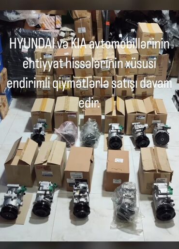 Kompressorlar: Hyundai və Kia avtomobilləri üçün ehtiyat hissələrinin topdan və