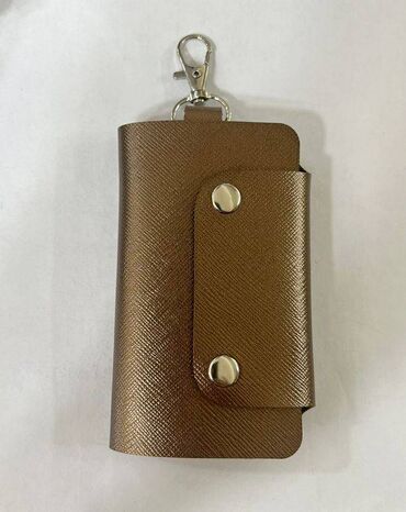 брелок сумка для ключей: Ключница на пуговицах, 11 см, 7 карабинов, цвет бронза, брелок для