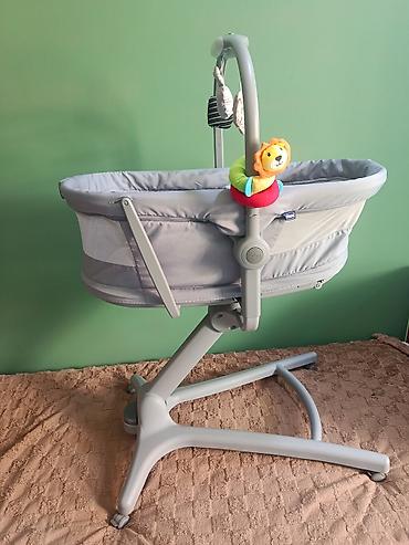 relax mebel: Oğlan və qız üçün, İşlənmiş, Dördbucaq, Beşik, Dəstsiz, Matras ilə, Yellənmə mexanizmi ilə — 1
