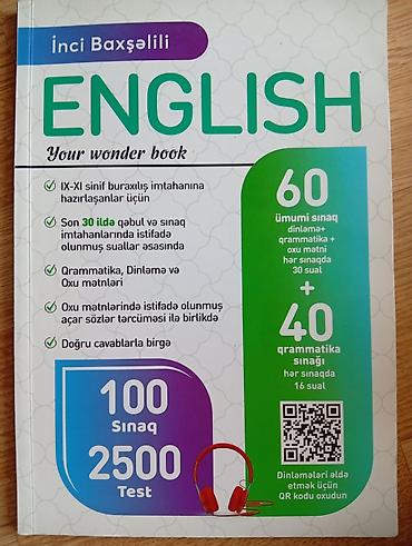 Testlər: Məhsul: “English – Your Wonder Book” (İnci Baxşəlili) Təsvir: - IX–XI — 1