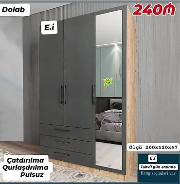 guzgulu dolab: Dolab - Ölçü: 200×120×47 sm - Rəng seçimləri var - Təhvil gün ərzində — 1