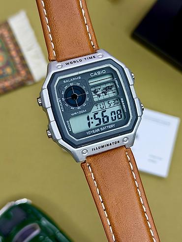 almaniyada saat necədir: Casio World Time (Illuminator) rəqəmsal qol saatı Xüsusiyyətlər: - — 5