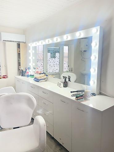 Салонные кресла: Парикмахерские кресла гидравлические (2 шт.) - Цвет: белый - Обивка — 2