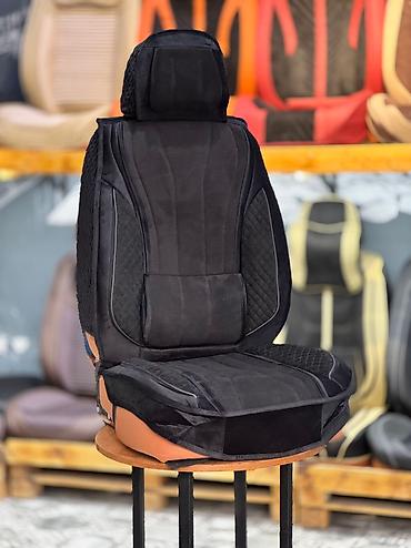 Чехлы и накидки на сиденья: Чехлы Алькантара, С подушкой, цвет - Черный, Новый, Бесплатная доставка, Платная доставка, Самовывоз — 8