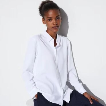офисная рубашка женская: Блузка, Классическая модель, Однотонный