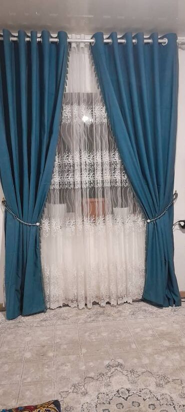 Шторы и занавески: Комплект штор, Велюр, С тюлем в комплекте, Готовое изделие, Для спальни — 3