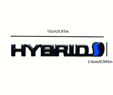 2 gr: Эмблема для автомобиля Toyot "HYBRID" с хромированной отделкой и синей — 6