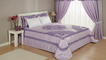 Örtüklər: Yataq üçün Yeni Qaşlı rəng - Ağ Yataq örtüyü, Rayonlara çatdırılma, Ünvandan götürmə — 1