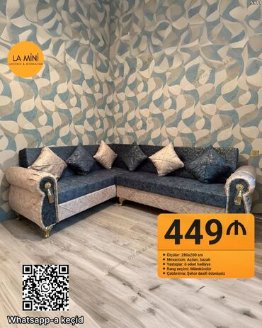 Komodlar: Künc divan, Açılan, Bazalı, Şəhərdaxili pulsuz çatdırılma