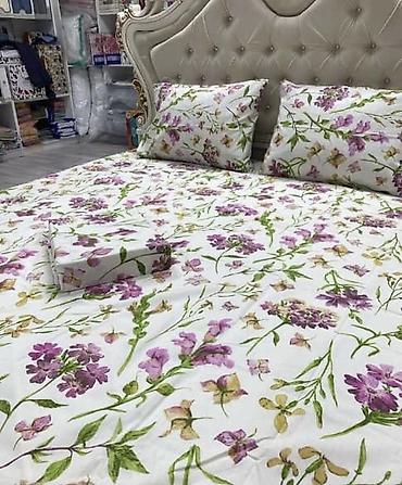 Комплекты постельного белья: Комплект постельного 100% хлопок фланель белья с уникальным узором — 58