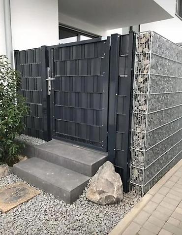 Proizvodi od rolovanog metala, metalni kanali: 🚪 PEŠAČKA KAPIJA CINK + PVC Sa dva stuba – komplet sa okovom 📍 Fence — 13