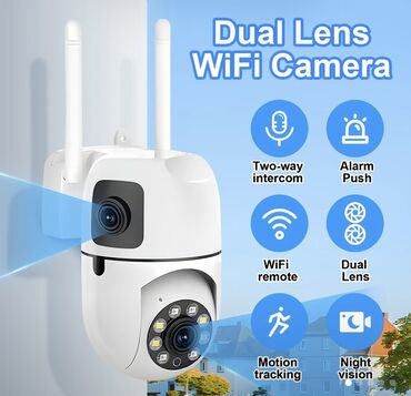Videomüşahidə: İkili wifi kamera Evinizi və obyektinizi 24/7 qoruyun – Dual Lens