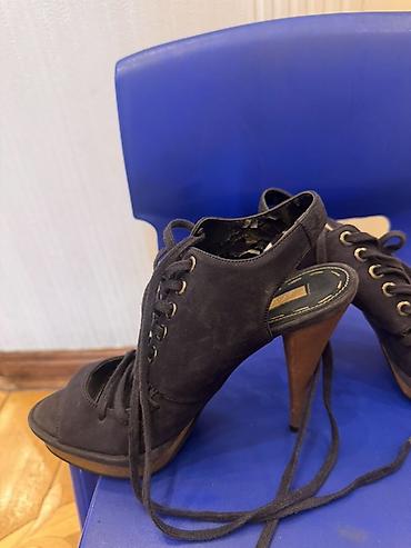 Basanoşka və səndəllər: Zara, Ölçü: 35, rəng - Göy, İşlənmiş — 4