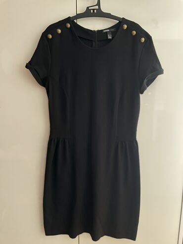 markirane haljine moje krpice: Mango L (EU 40), color - Black, Cocktail, Short sleeves