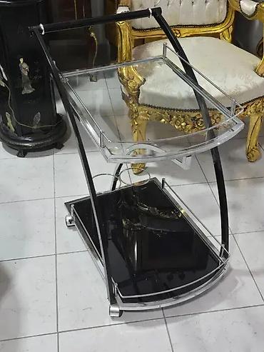 stilski klub sto: Kolica za piće / mini bar 🍸🛒 Dobro stanje. ✅ Lično preuzimanje ili — 2