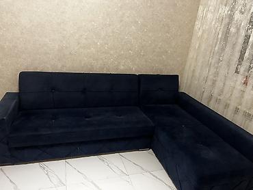 Tünd göy rəngdə “L” formalı künc divan - Klassik-minimal dizayn lalafo.az -da Tünd göy rəngdə “L” formalı künc divan - Klassik-minimal dizayn