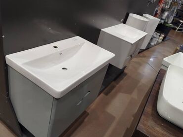 Тумбы для ванны: Тумба для ванны, Новый, С раковиной, МДФ, Бесплатная доставка, цвет - Коричневый — 2