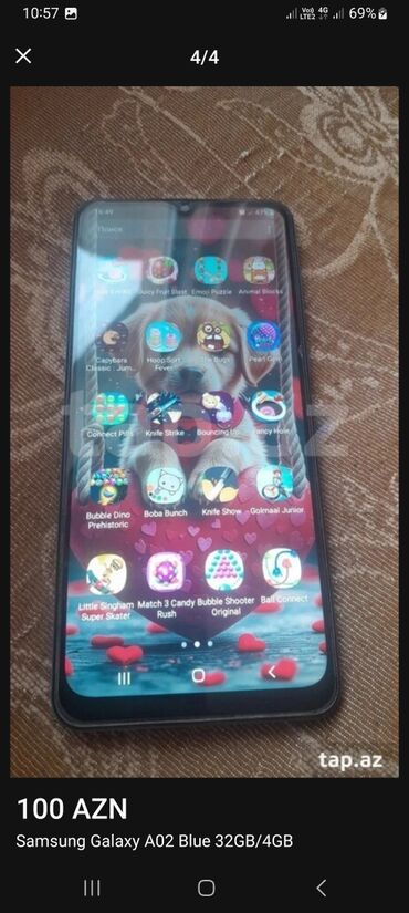 samsung a 100: Samsung Galaxy A02, 32 GB, rəng - Mavi