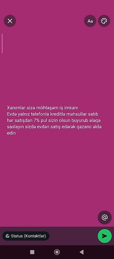 bakı restoran iş elanları: Çağrı mərkəzi operatoru tələb olunur, Yalnız qadınlar üçün, İstənilən yaş, Təcrübəsiz, Həftəlik ödəniş — 1