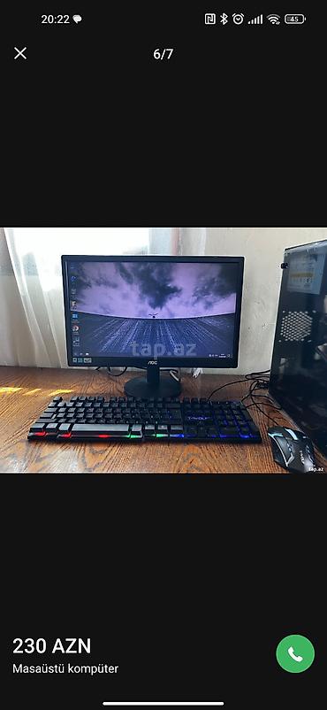 bakceldə internet paketləri: Masaüstü kompüter seti I3 2100 4gb ram gt 220 1gb 450w qida bloku — 2