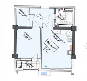 Продажа участков: 1 комната, 44 м², Элитка, 2 этаж, ПСО (под самоотделку)