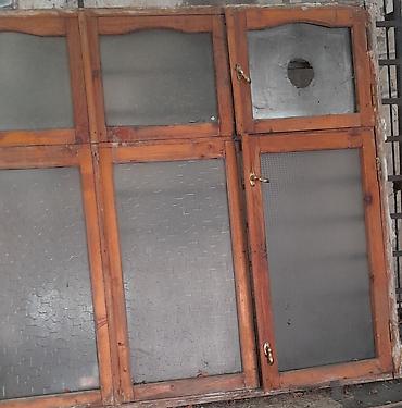 kohnə taxta: Ağcaqayın rəngli taxta çərçivəli pəncərə bloku - Material: massiv — 1