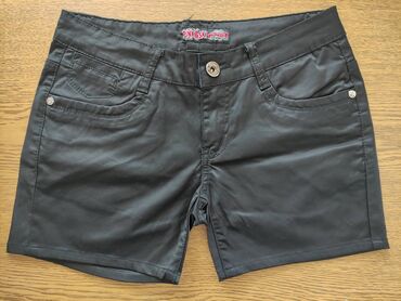 pantalone od veštačke kože: M (EU 38), color - Black, Single-colored