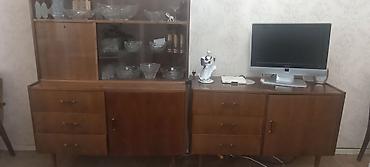 Bufetlər: Vintage ağac bufet-vitrin dəsti - Material: massiv taxta/şpon — 1