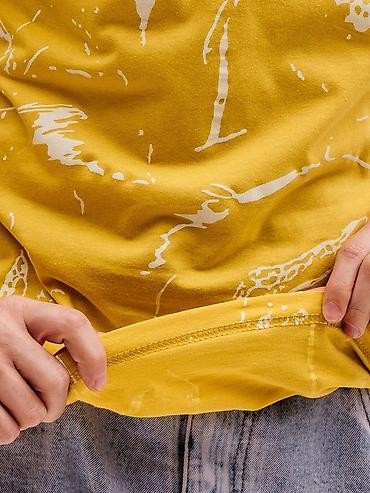 Футболки: Футболки оптом - Унисекс базовые футболки с принтом «мраморные — 8