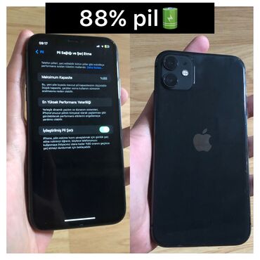 irsad iphone 11: IPhone 11, 64 GB, Black Titanium, Zəmanət, Face ID