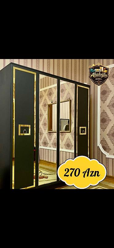 ağ qapı: Ağ rəngdə çox bölməli geyim dolabları 1) Model 1 - Ölçü: 200 × 160 × — 7