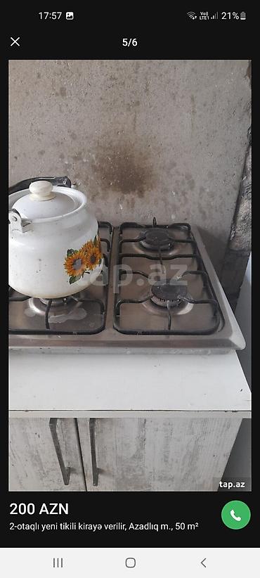 Аренда квартир: Kirayə verilir: 2 otaqlı mənzil, Azadlıq metrosu yaxınlığı, 50 m² - — 5