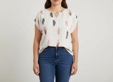shein koszule damskie plus size: Shein Curve, Bluzka damska, rozmiar XL