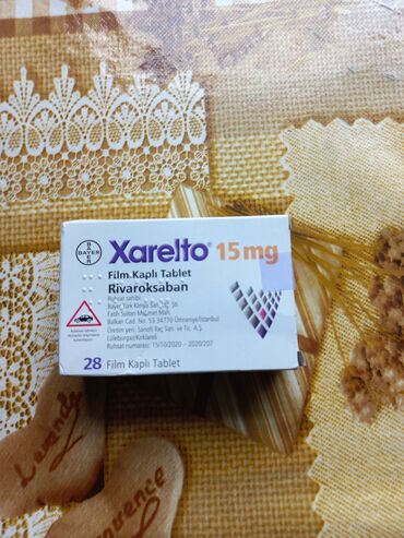 медицинские товары: Ксарелто. 15 мг. годен до 08.2025