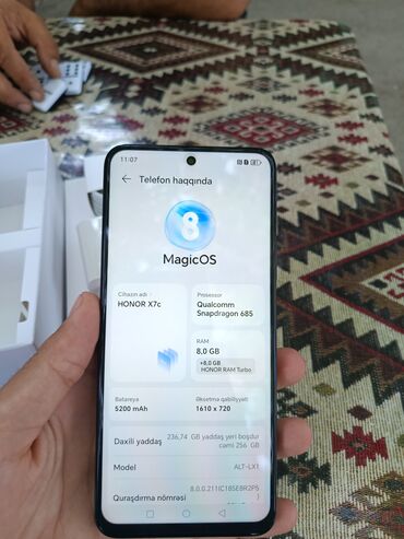 lalafo mingecevir telefonlar: Honor X7, 256 ГБ, цвет - Черный, Две SIM карты