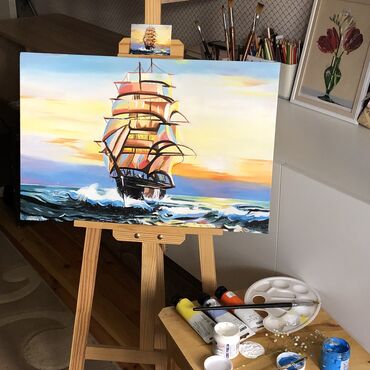 одеяло с подогревом бишкек: SATILIR 🌊🛳️ (endirim ede bilerem) Akril ile ketan uzerinde resm. Olcu