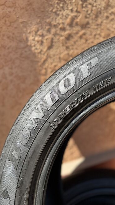 22 5 диск: Шины 275 / 50 / R 21, Лето, Б/у, Комплект, Внедорожные (АТ/МТ), Dunlop