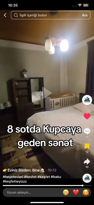 Həyət evləri və villaların satışı: Salam sexsi evimizi satib tecili kocuruk 8 sotda 5 otaqli kamunallari — 23