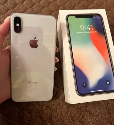 Apple iPhone: IPhone X, 256 GB, Ağ, Barmaq izi