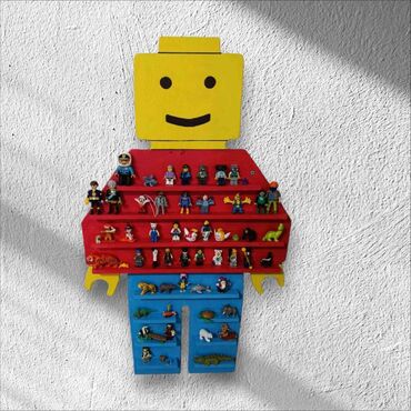 Kocke za decu: Drvena LEGO polica (50×80cm) – ručni rad! Organizujte LEGO kolekciju — 8