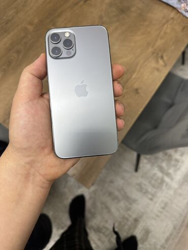 продаю бу: IPhone 12 Pro, Колдонулган, 128 ГБ, Black Titanium, Каптама, Кабель, 81 %