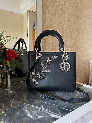 Orijinal Christian Dior Lady Dior çanta - Material: qara rəngli