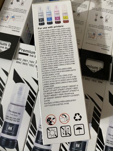 Принтеры: Краска для принтера Epson 103, 003, 101, 001 большой набор чернил из — 5