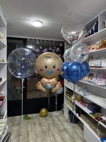 төрт на заказ: Набор воздушных шаров для праздника малыша (мальчика). Состав: -