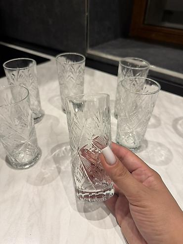 xrustal stekan: Stəkanlar, Şüşə, 6 ədədli dəst, 200 ml — 2